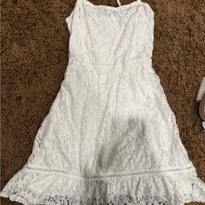 Hollister White Ruffled Tiered Sundress